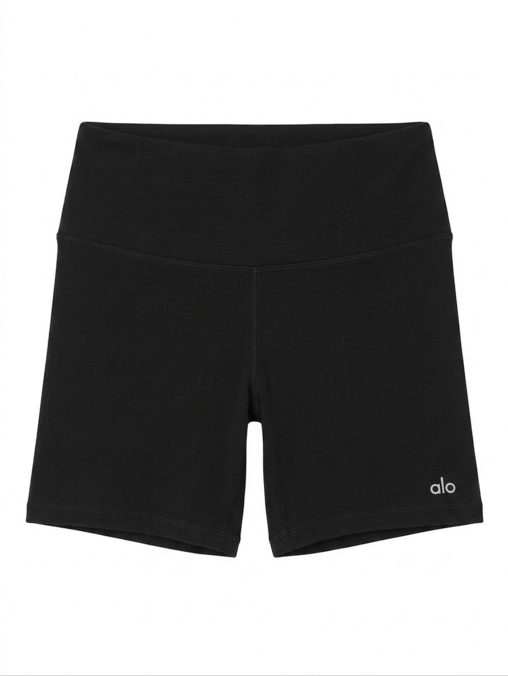 Black Alo Yoga high-rise athletic shorts. XS